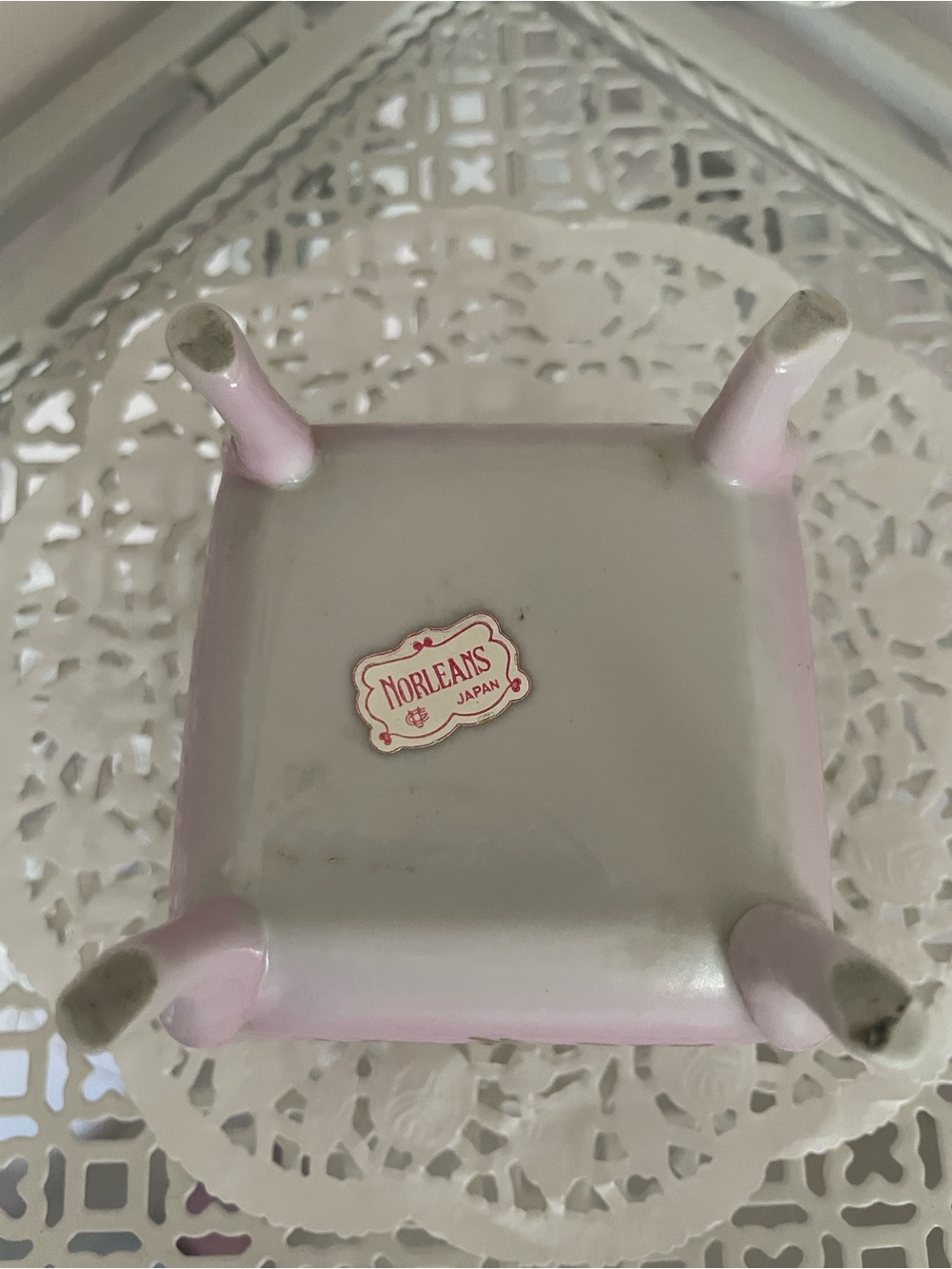 🫖🌸 Vintage Norleans Japan Floral Porcelain Trinket Box - Picture 10 of 10